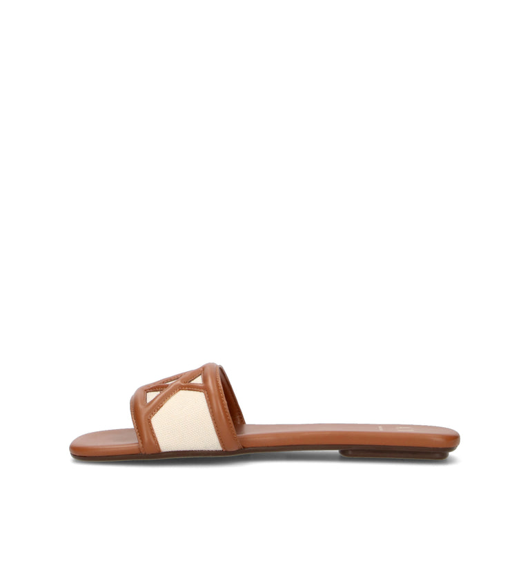 ARMANI EXCHANGE Ciabatta donna avorio/marrone
