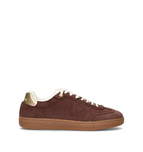 ARMANI EXCHANGE Sneaker donna marrone in suede