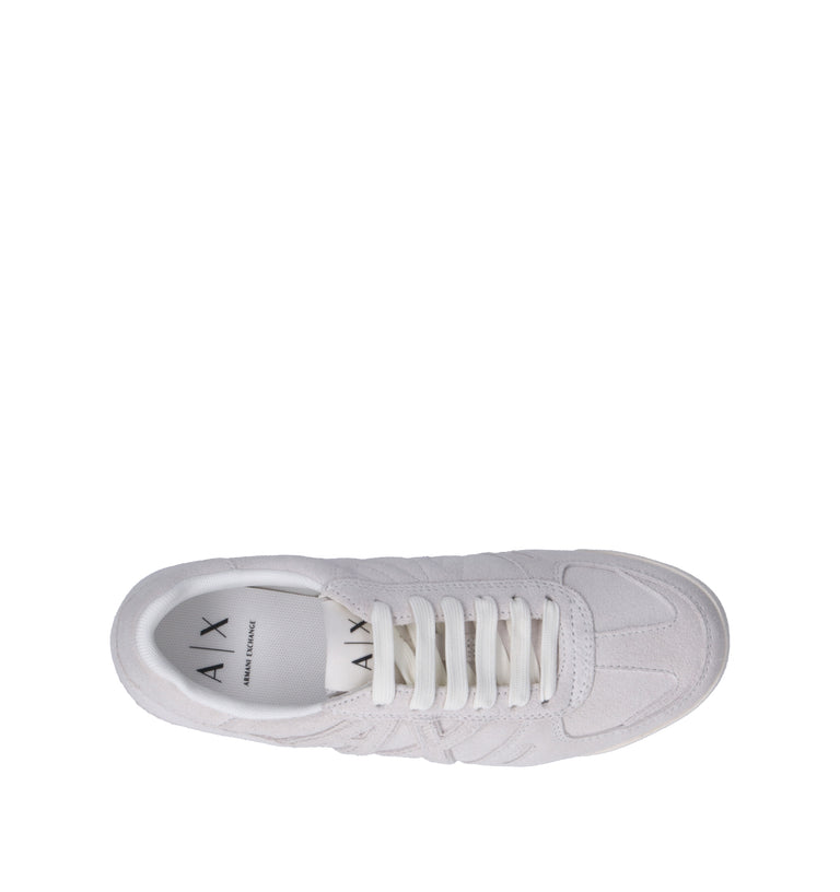 ARMANI EXCHANGE Sneaker donna bianca in suede