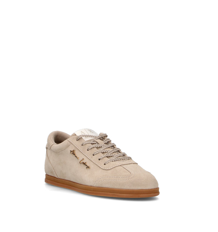 ARMANI EXCHANGE Sneaker donna beige in suede