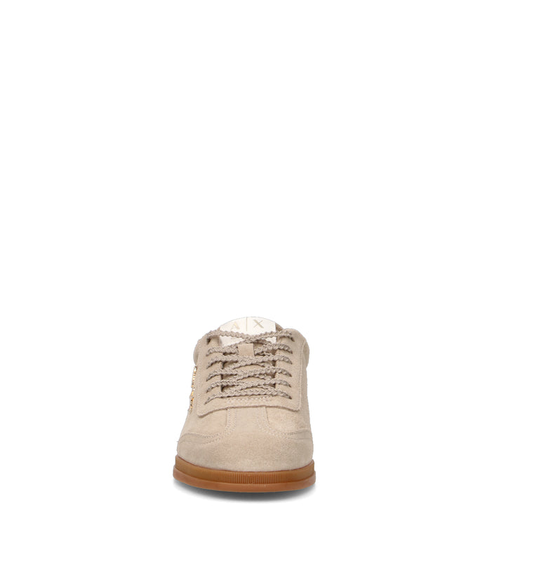 ARMANI EXCHANGE Sneaker donna beige in suede