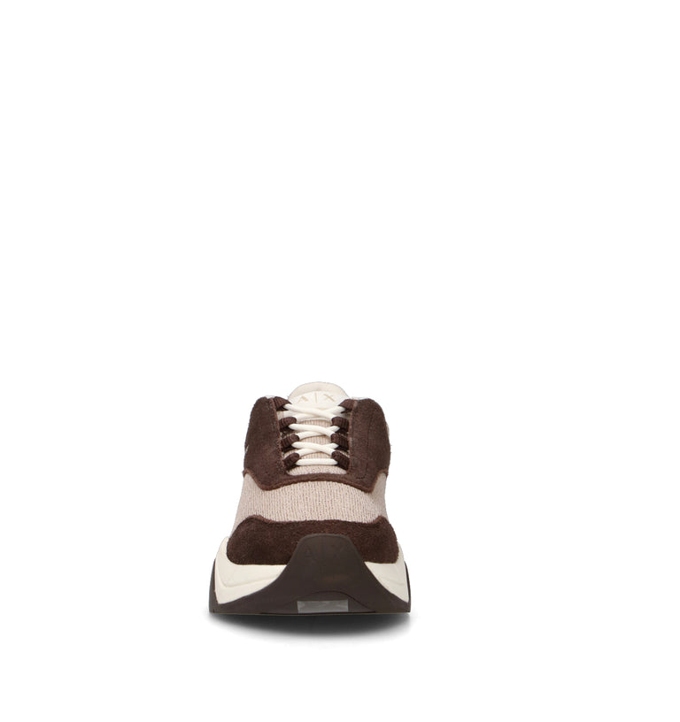 ARMANI EXCHANGE Sneaker donna marrone/beige