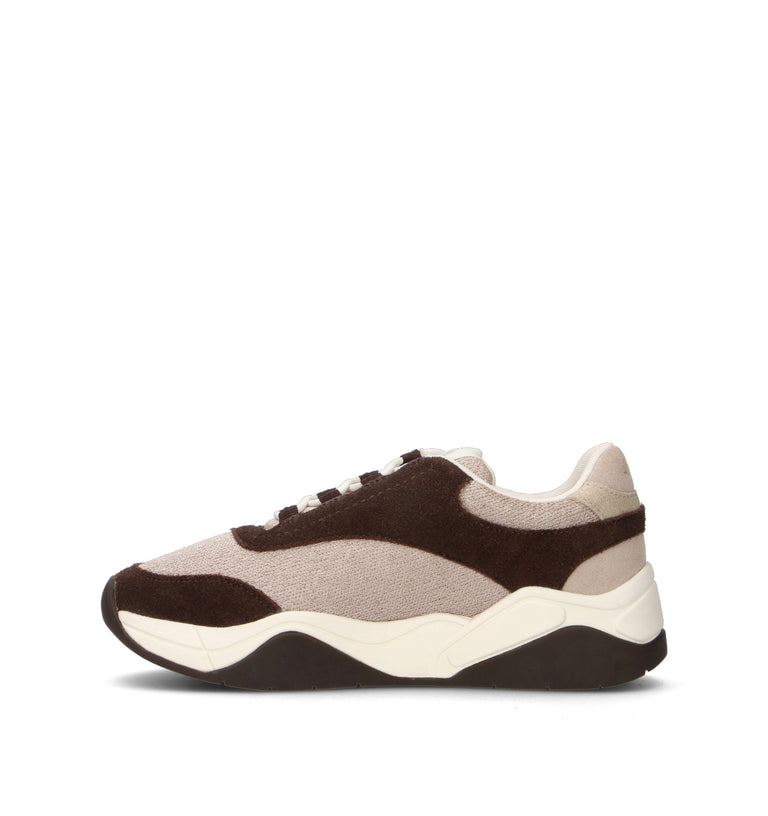 ARMANI EXCHANGE Sneaker donna marrone/beige