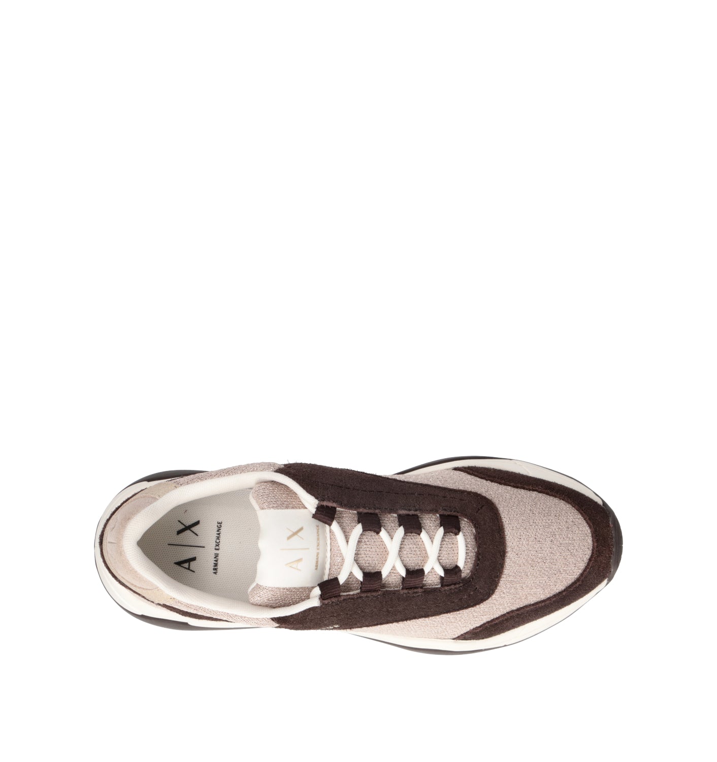 ARMANI EXCHANGE Sneaker donna marrone/beige