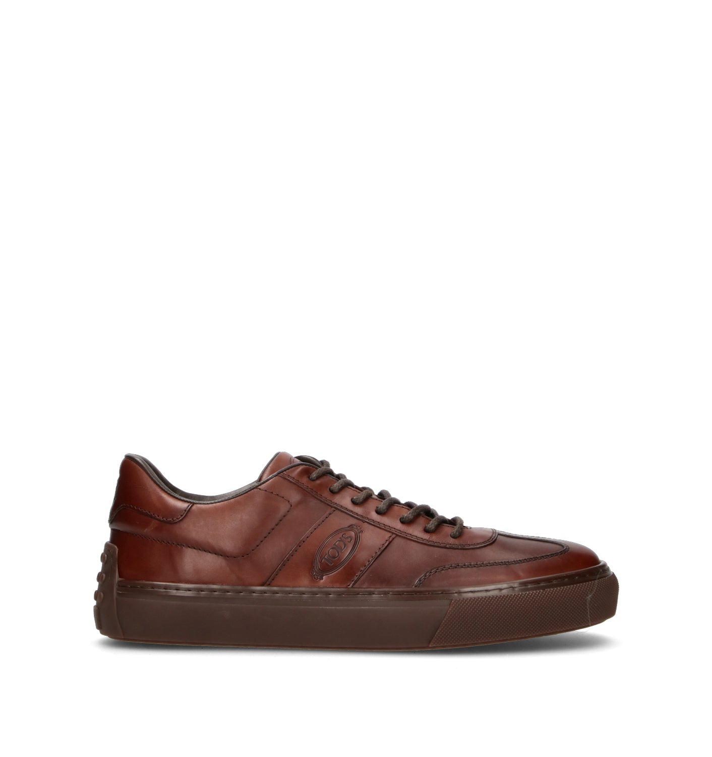 TOD'S Sneaker uomo marrone in pelle