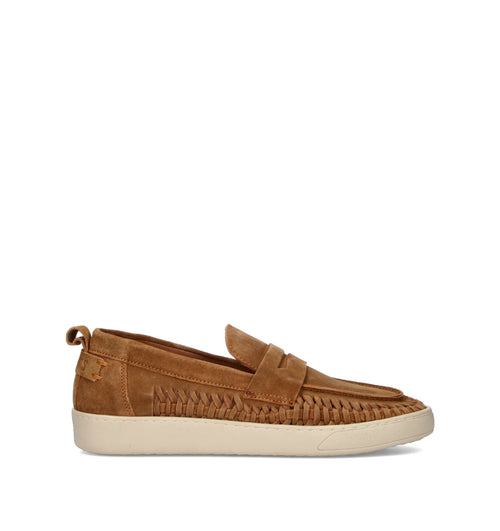 PAWELK'S Mocassino uomo cuoio in suede