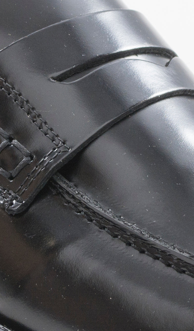 HOLE B. Mocassino uomo nero in pelle