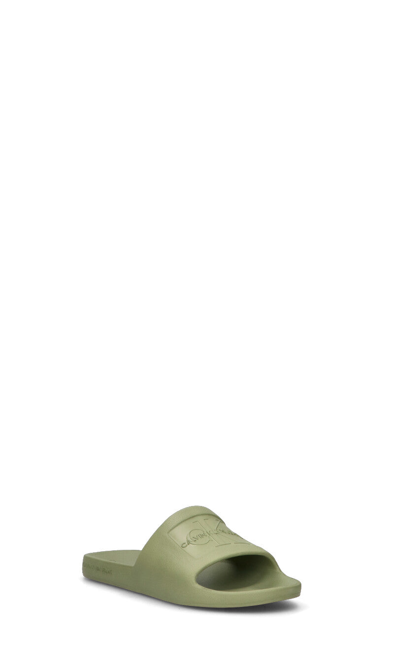 CALVIN KLEIN Ciabatta uomo verde militare
