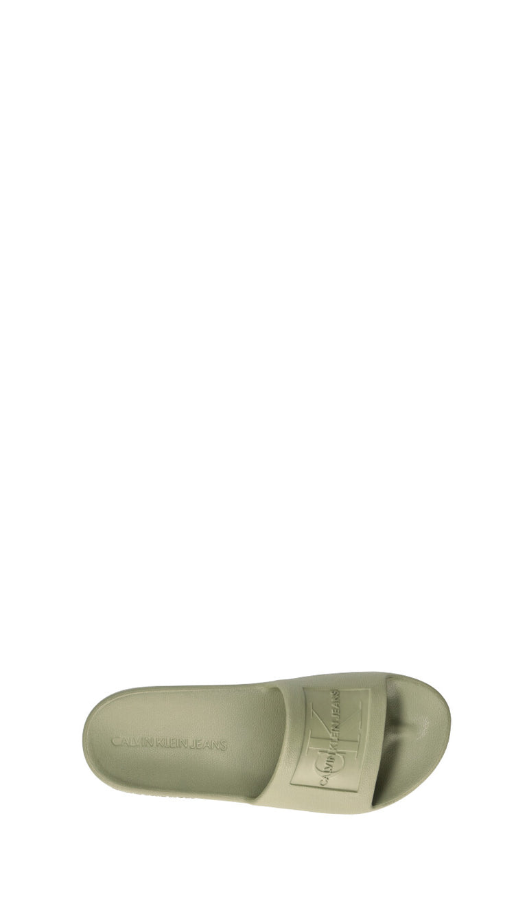 CALVIN KLEIN Ciabatta uomo verde militare
