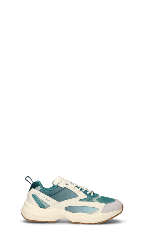 CALVIN KLEIN JEANS Sneaker uomo verde/bianca in pelle