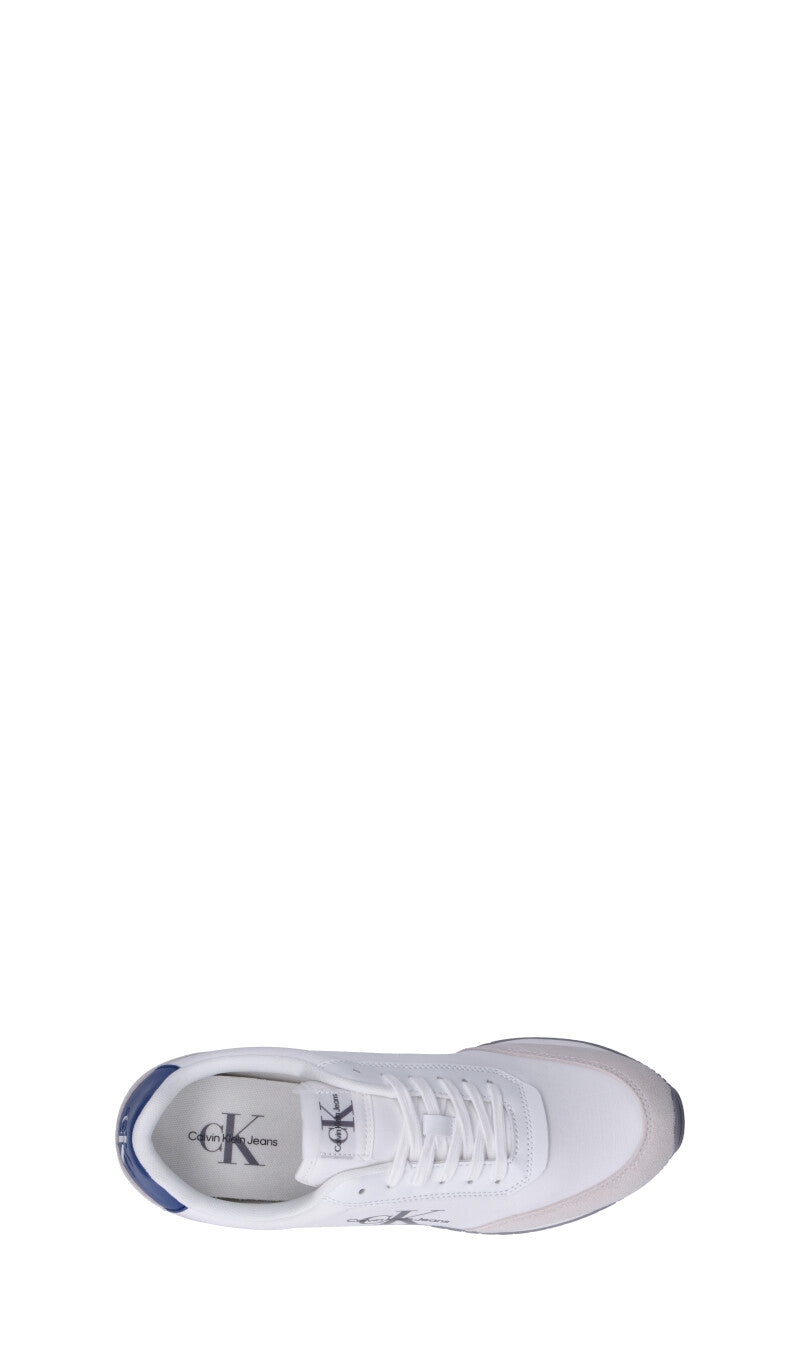 CALVIN KLEIN JEANS Sneaker uomo bianca, blu e grigia in suede