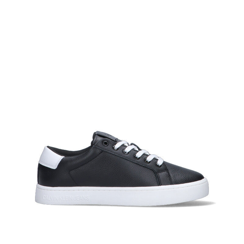 CALVIN KLEIN JEANS Sneaker uomo nera in pelle