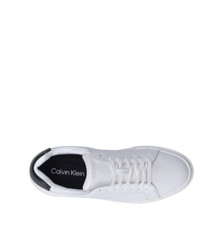 CALVIN KLEIN JEANS Sneaker uomo  bianca in pelle