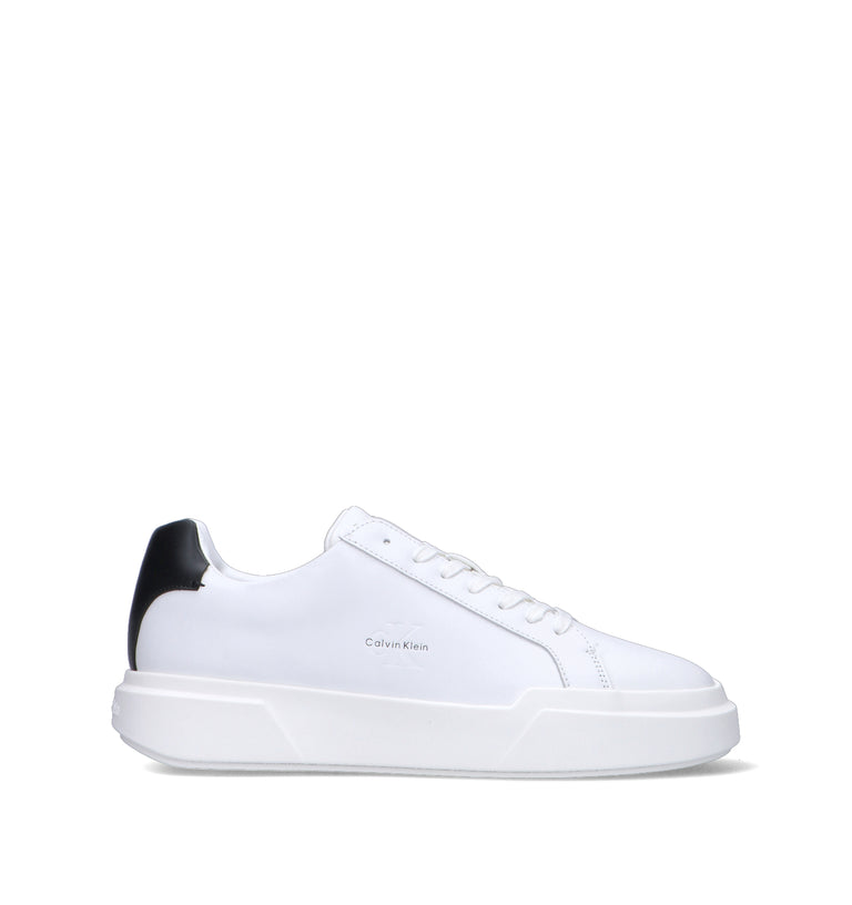 CALVIN KLEIN JEANS Sneaker uomo  bianca in pelle
