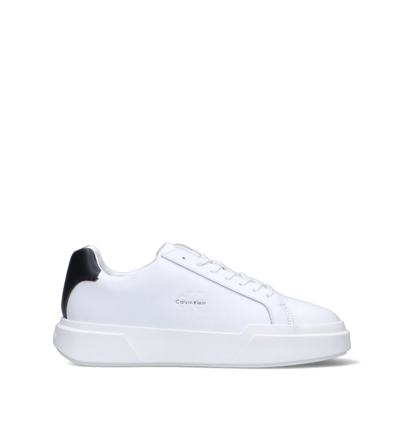 CALVIN KLEIN JEANS Sneaker uomo bianca/nera in pelle