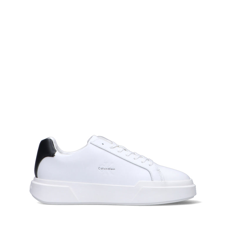 CALVIN KLEIN JEANS Sneaker uomo bianca/nera in pelle