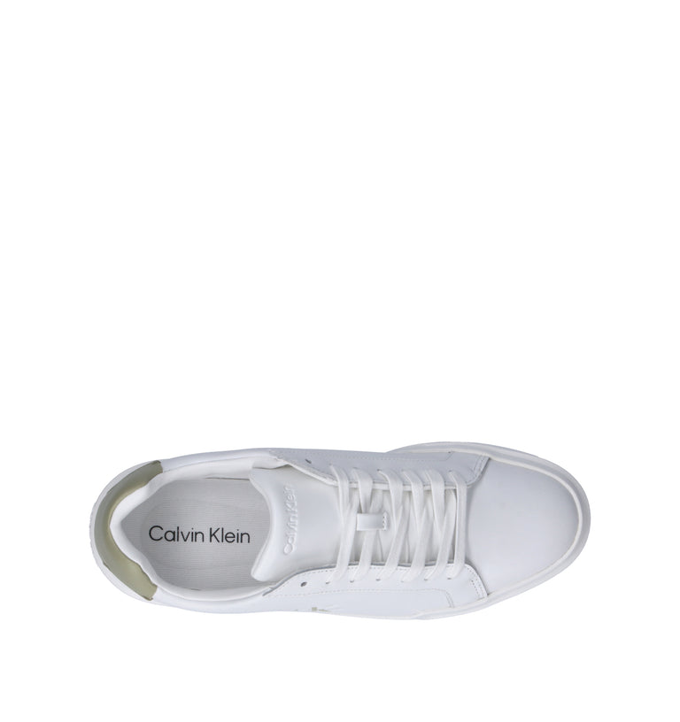 CALVIN KLEIN JEANS Sneaker uomo bianca in pelle