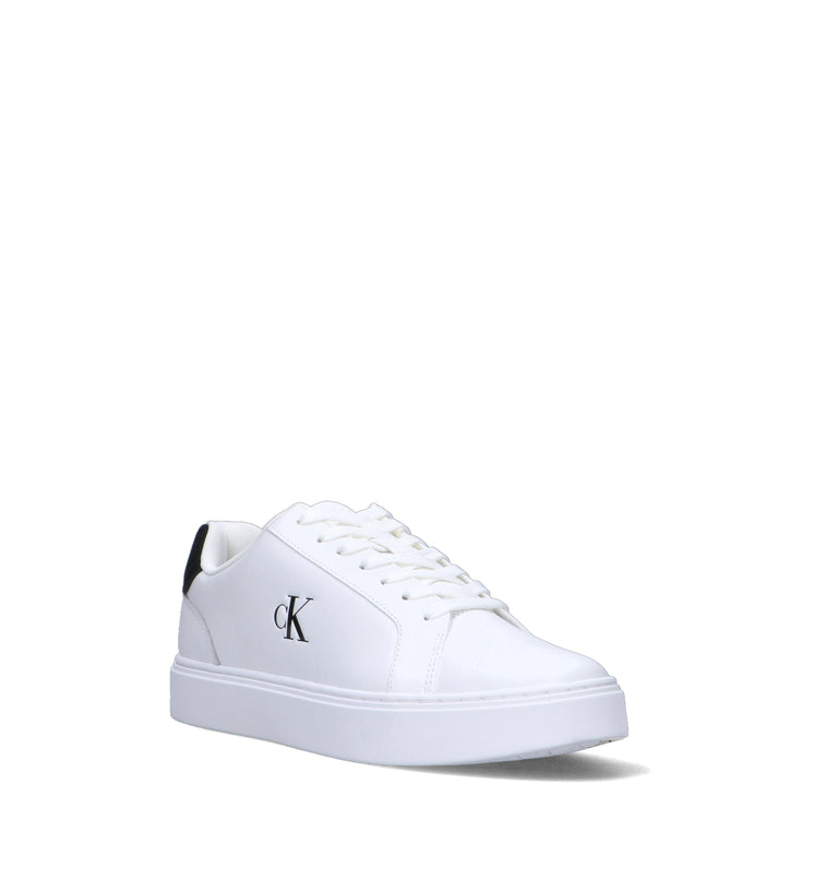 CALVIN KLEIN JEANS Sneaker uomo bianca/nera in pelle