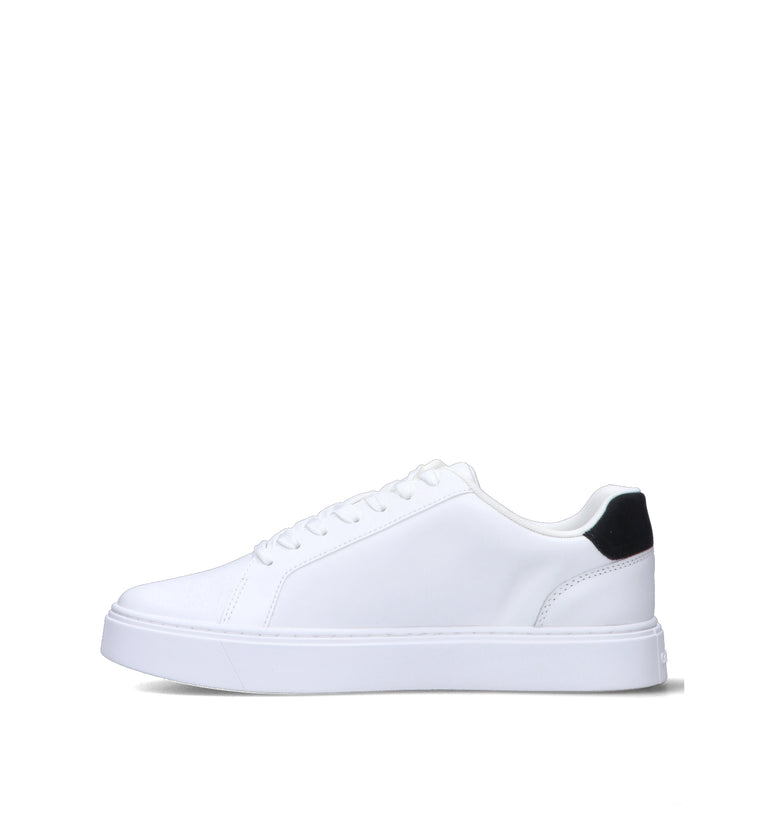 CALVIN KLEIN JEANS Sneaker uomo bianca/nera in pelle