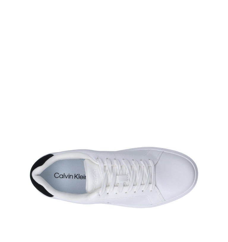 CALVIN KLEIN JEANS Sneaker uomo bianca/nera in pelle