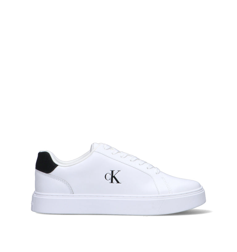 CALVIN KLEIN JEANS Sneaker uomo bianca/nera in pelle