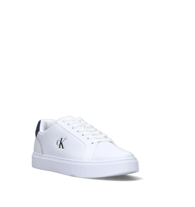 CALVIN KLEIN JEANS Sneaker uomo bianca/blu in pelle