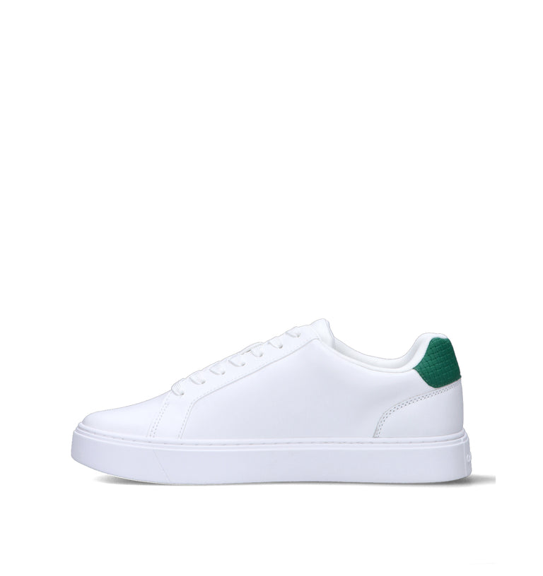 CALVIN KLEIN JEANS Sneaker uomo bianca/verde in pelle