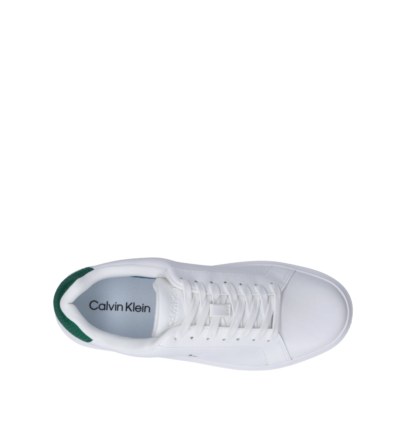 CALVIN KLEIN JEANS Sneaker uomo bianca/verde in pelle