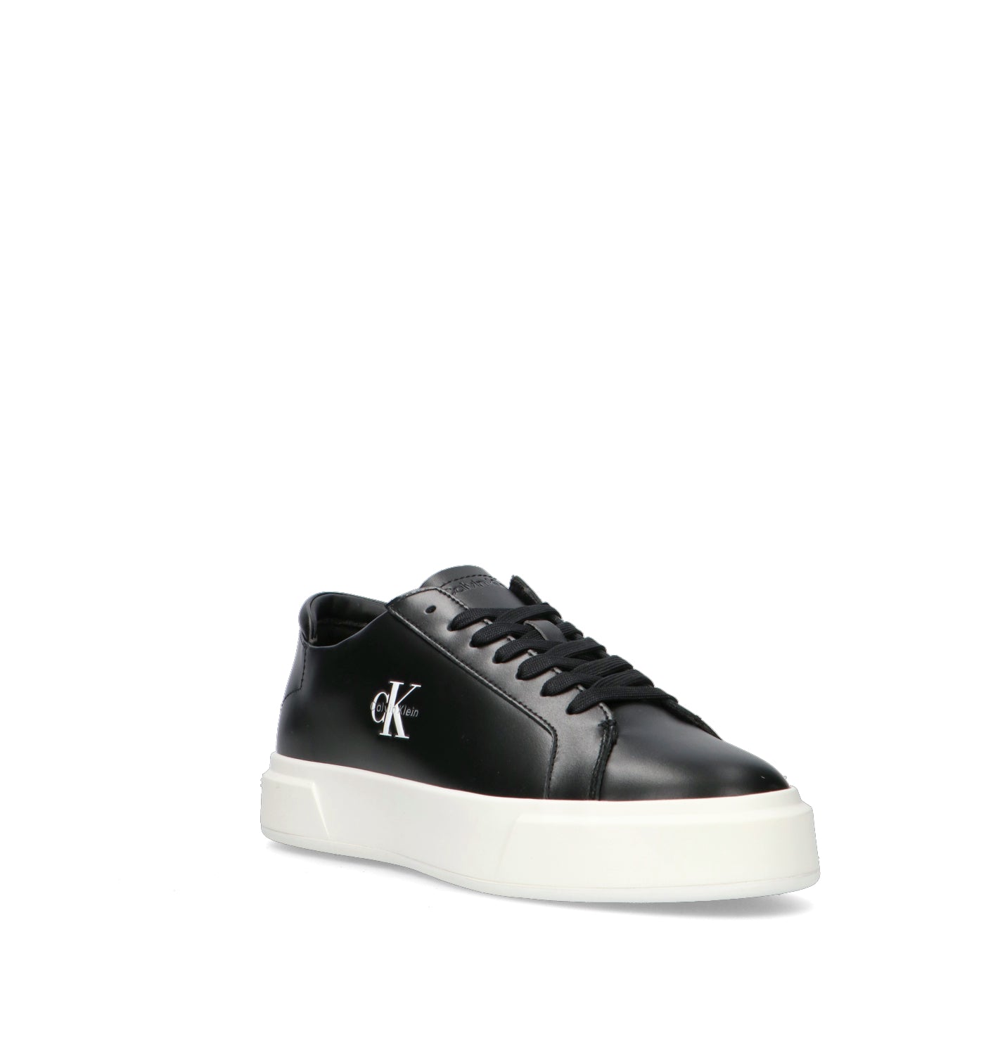 CALVIN KLEIN JEANS Sneaker uomo nera in pelle