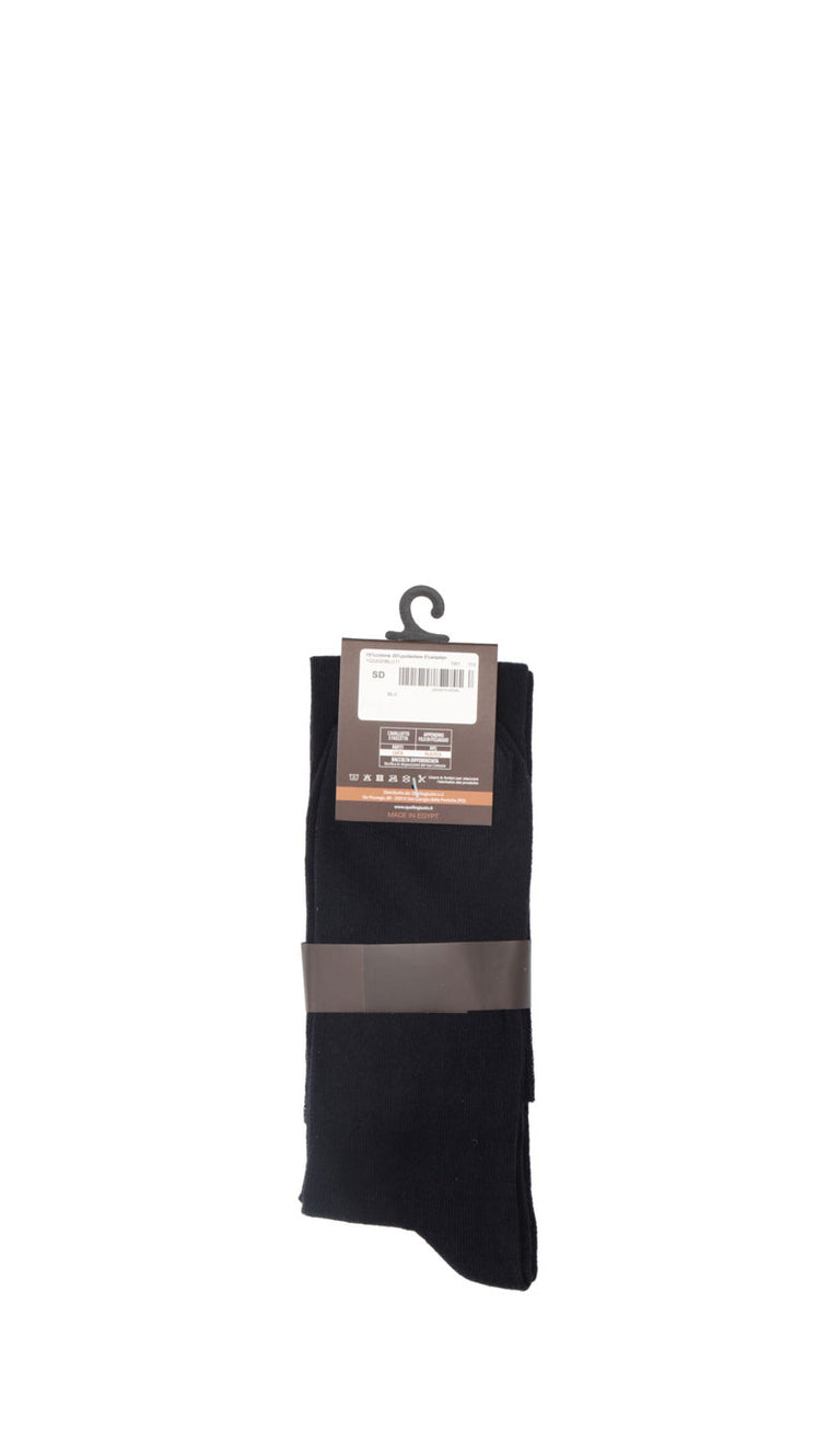 HOLE B - Calza lunga uomo blu caldo cotone