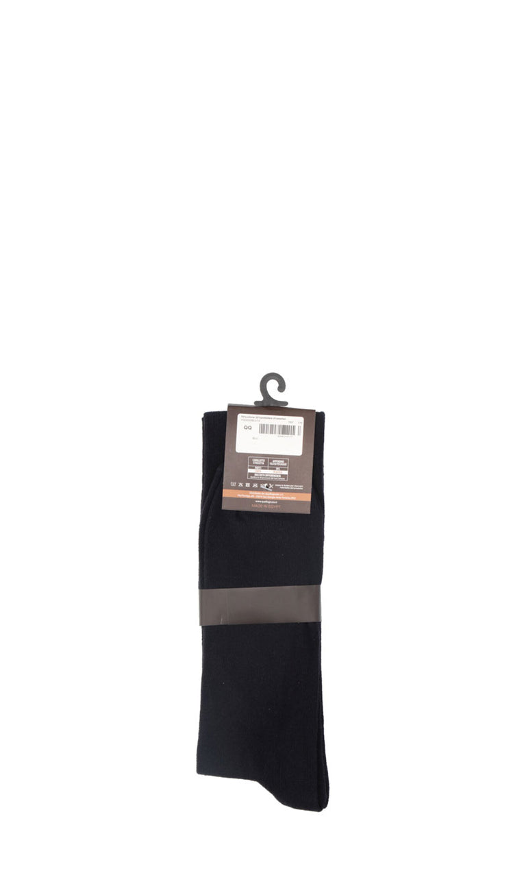 HOLE B - Calza lunga uomo blu caldo cotone