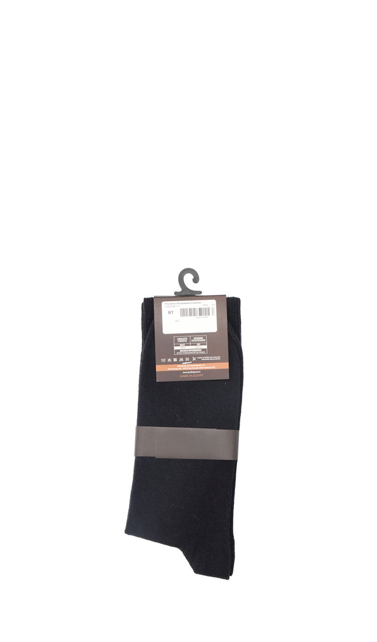 HOLE B - Calzino uomo blu caldo cotone
