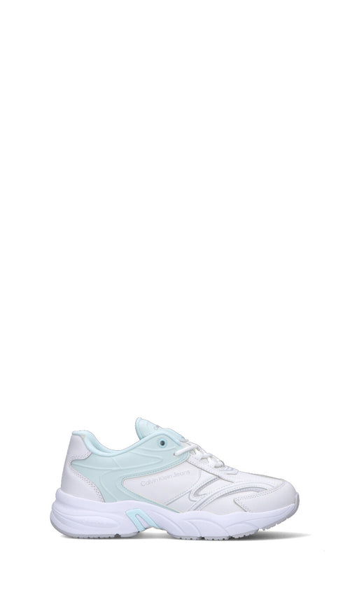 CALVIN KLEIN Sneaker donna bianca/azzurra in pelle