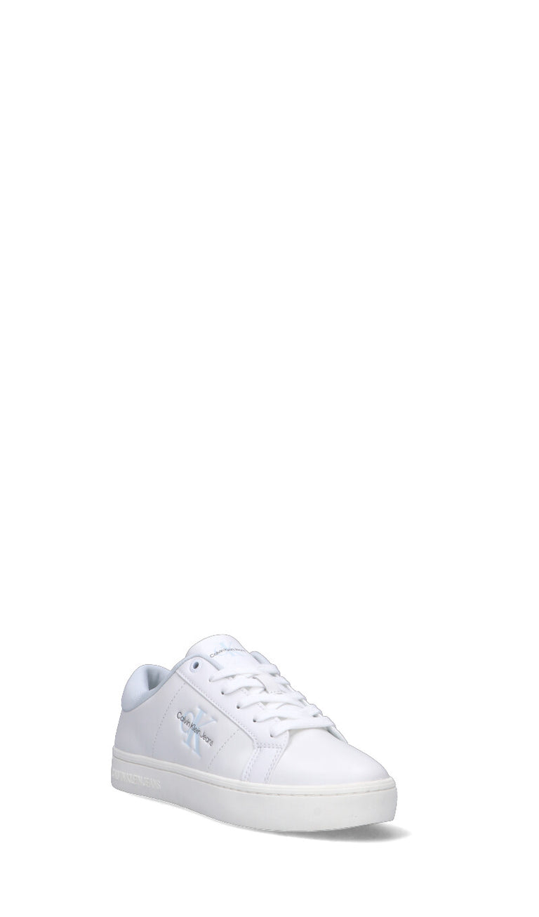CALVIN KLEIN JEANS Sneaker donna bianca/azzurra in pelle