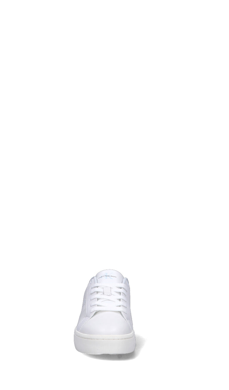 CALVIN KLEIN JEANS Sneaker donna bianca/azzurra in pelle