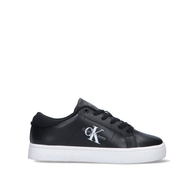 CALVIN KLEIN JEANS Sneaker donna nera in pelle