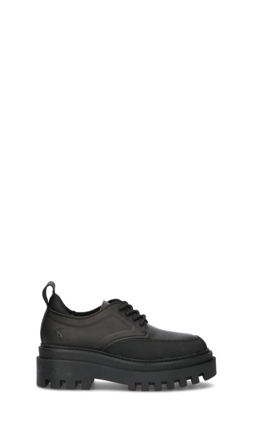 CALVIN KLEIN JEANS Stringata donna nera in pelle