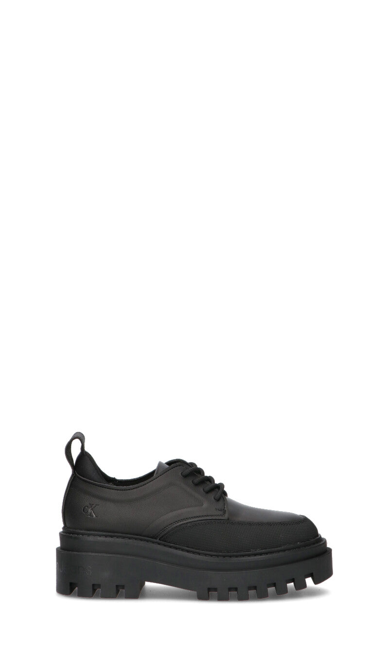 CALVIN KLEIN JEANS Stringata donna nera in pelle