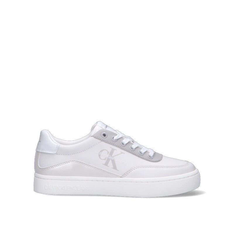 CALVIN KLEIN JEANS Sneaker donna bianca in pelle