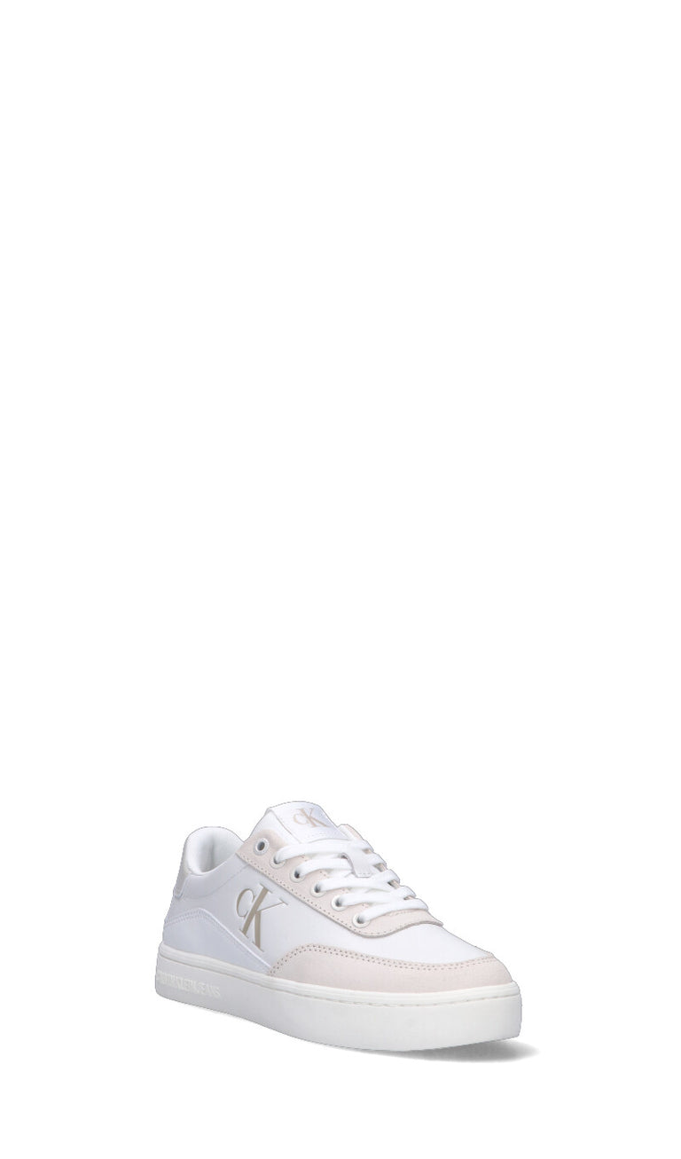 CALVIN KLEIN JEANS Sneaker donna bianca/panna in pelle