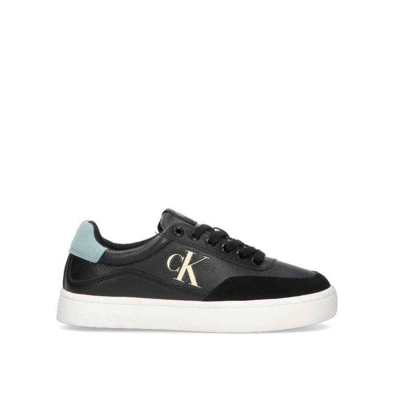 CALVIN KLEIN JEANS Sneaker donna nera in pelle