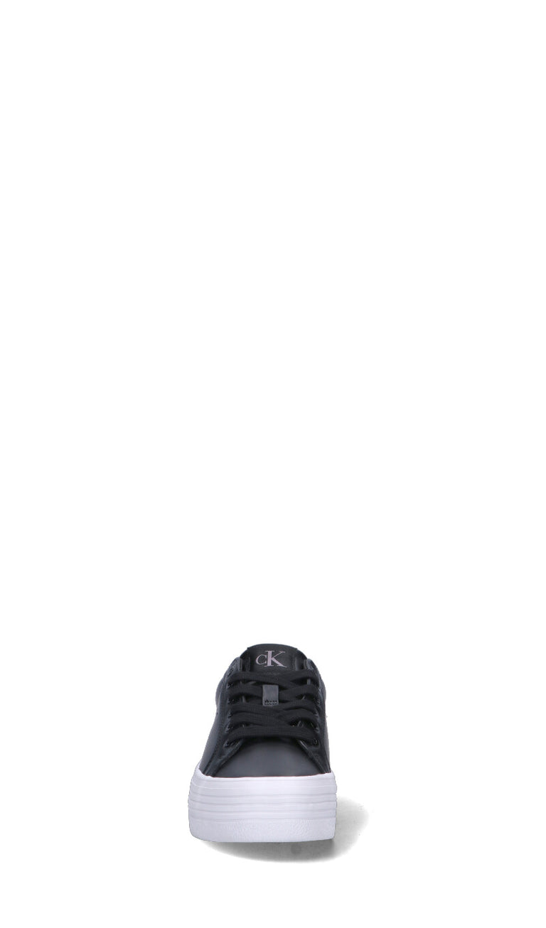 CALVIN KLEIN JEANS Sneaker donna nera in pelle