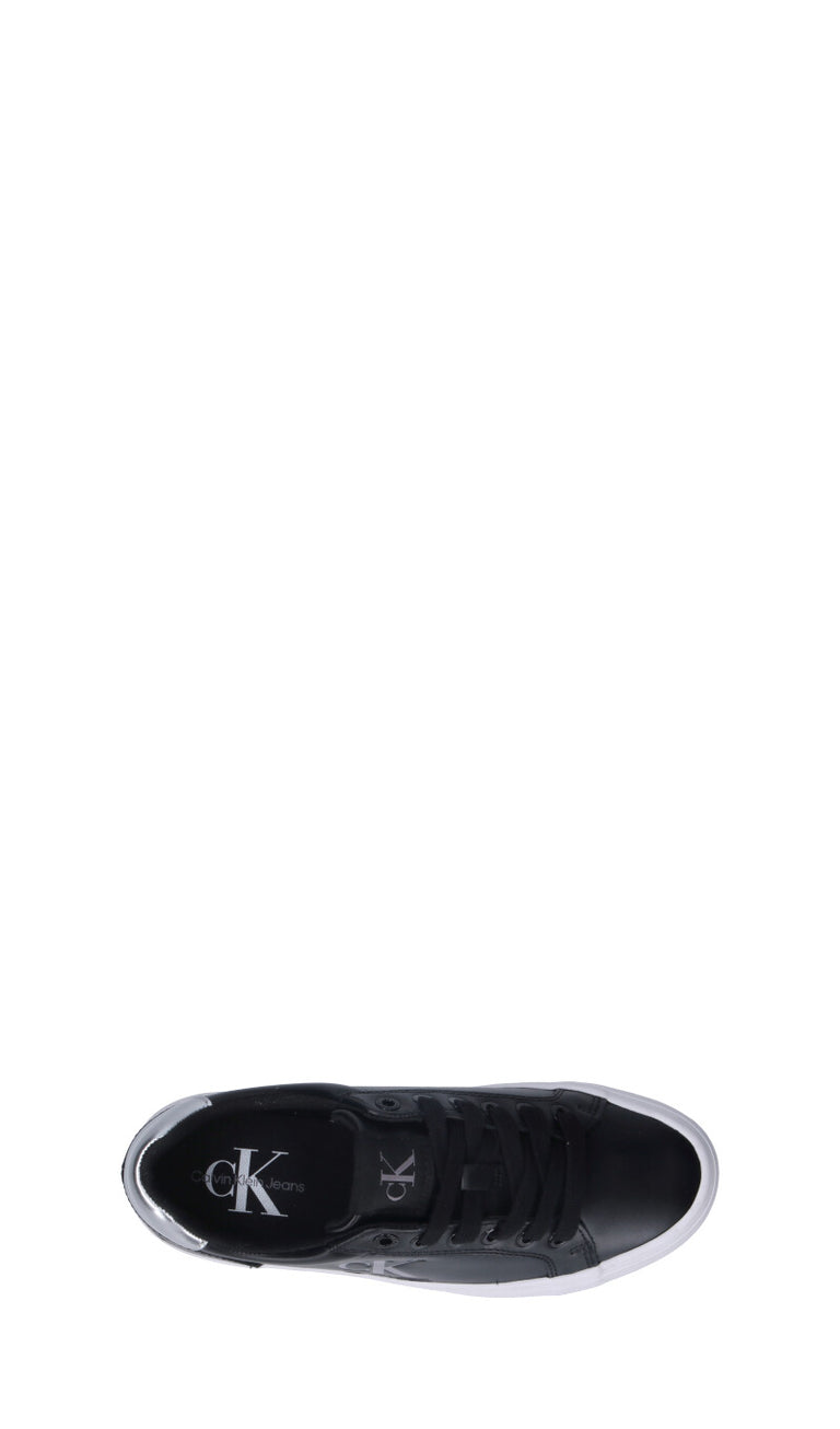 CALVIN KLEIN JEANS Sneaker donna nera in pelle