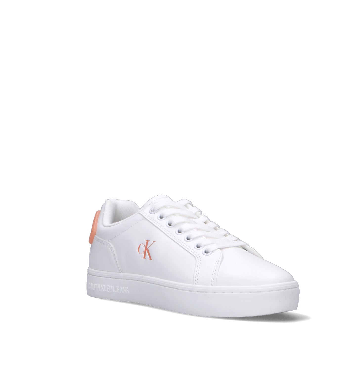 CALVIN KLEIN JEANS Sneaker donna bianca/pesca