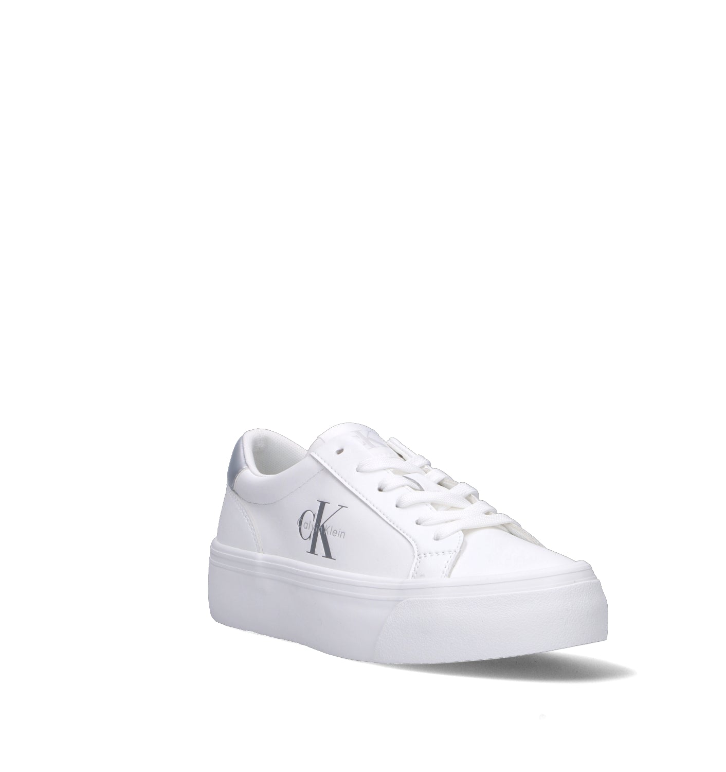 CALVIN KLEIN JEANS Sneaker donna bianca/argento