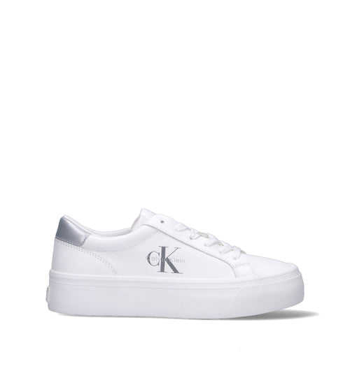 CALVIN KLEIN JEANS Sneaker donna bianca/argento