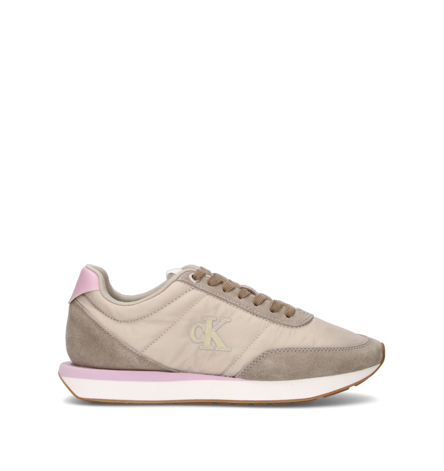 CALVIN KLEIN JEANS Sneaker donna beige in suede