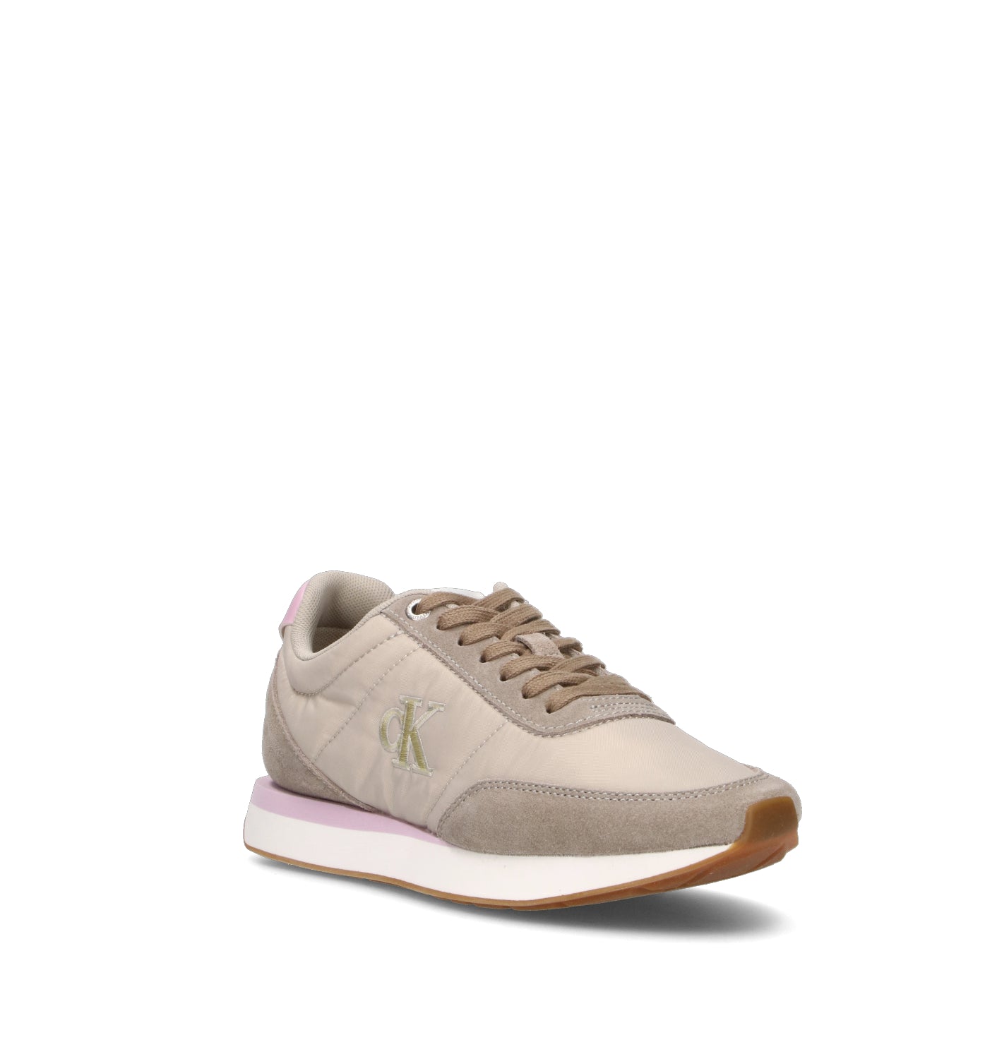 CALVIN KLEIN JEANS Sneaker donna beige in suede