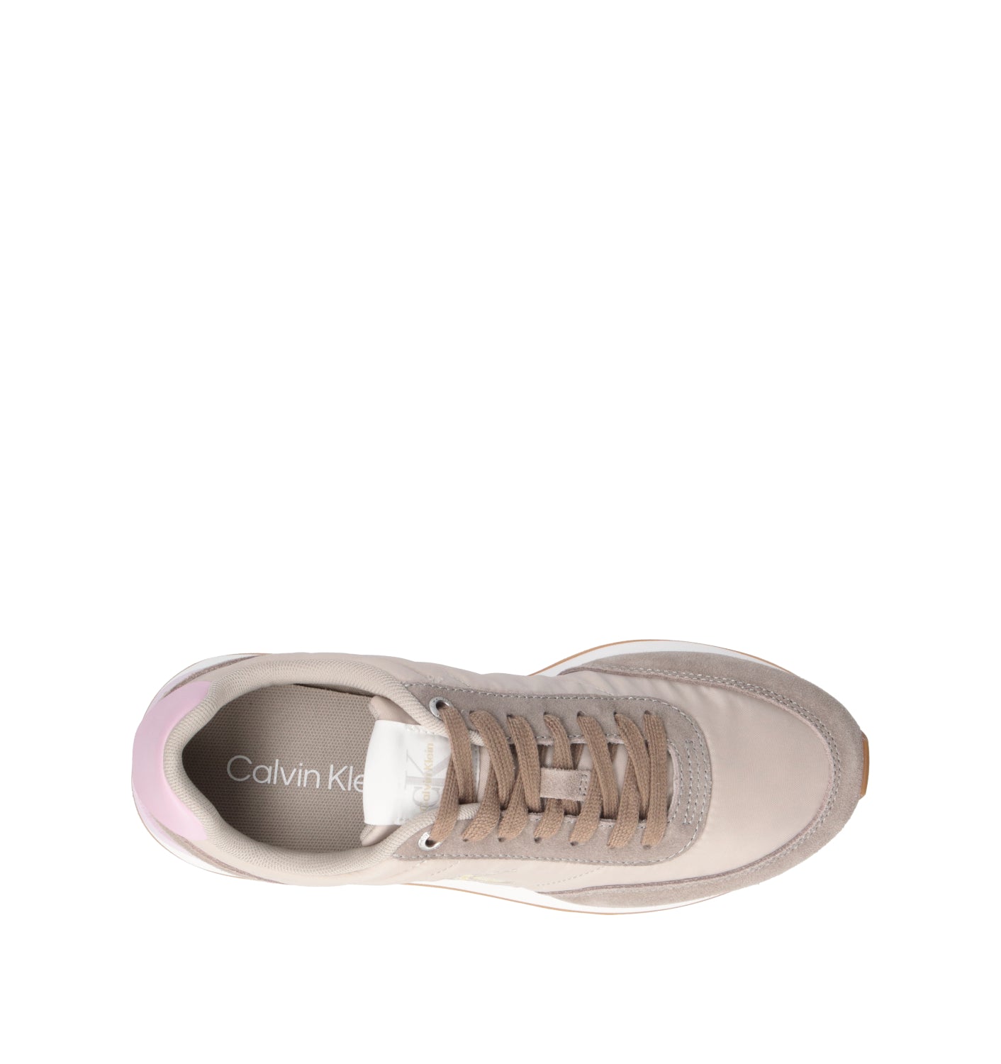CALVIN KLEIN JEANS Sneaker donna beige in suede