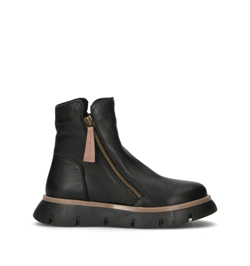 BUENO Tronchetto donna nero in pelle